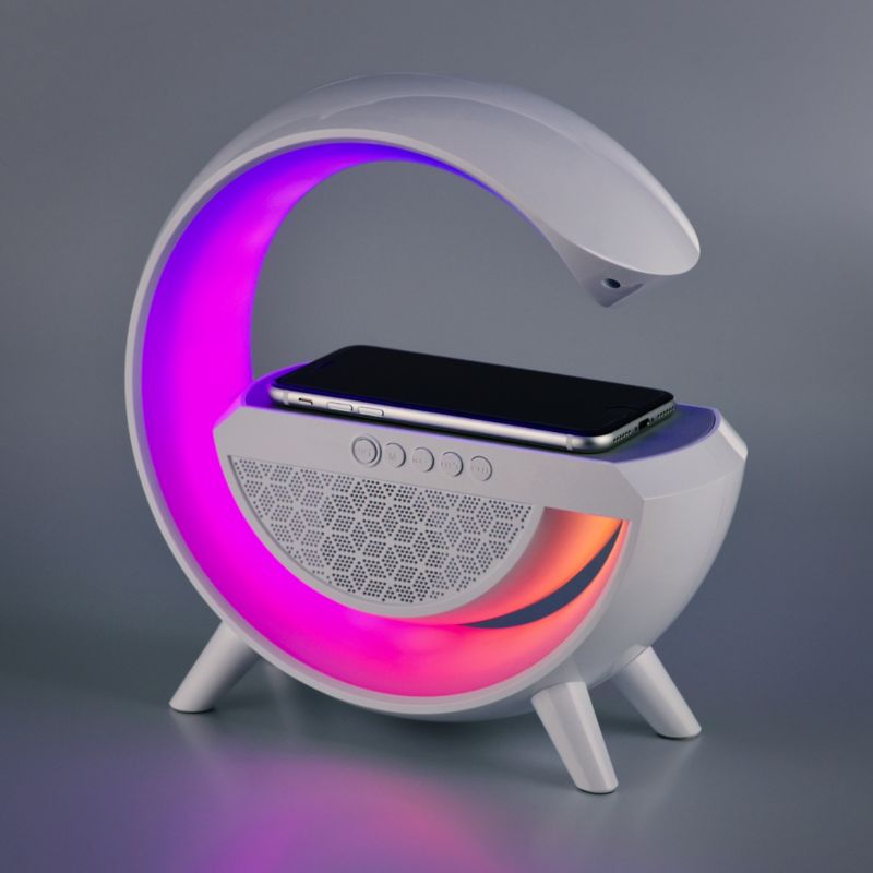 Activejet Solo LED skrivebordslampe med musik og RGB-belysning i hvid