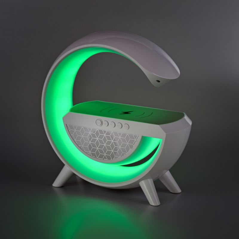Activejet Solo LED skrivebordslampe med musik og RGB-belysning i hvid