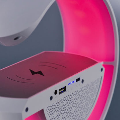 Activejet Solo LED skrivebordslampe med musik og RGB-belysning i hvid