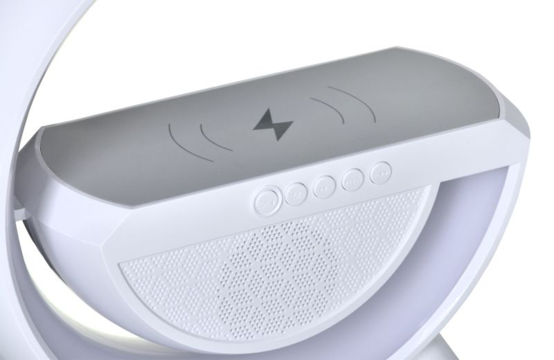 Activejet Solo LED skrivebordslampe med musik og RGB-belysning i hvid