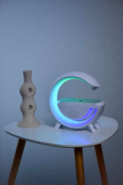 Activejet Solo LED skrivebordslampe med musik og RGB-belysning i hvid