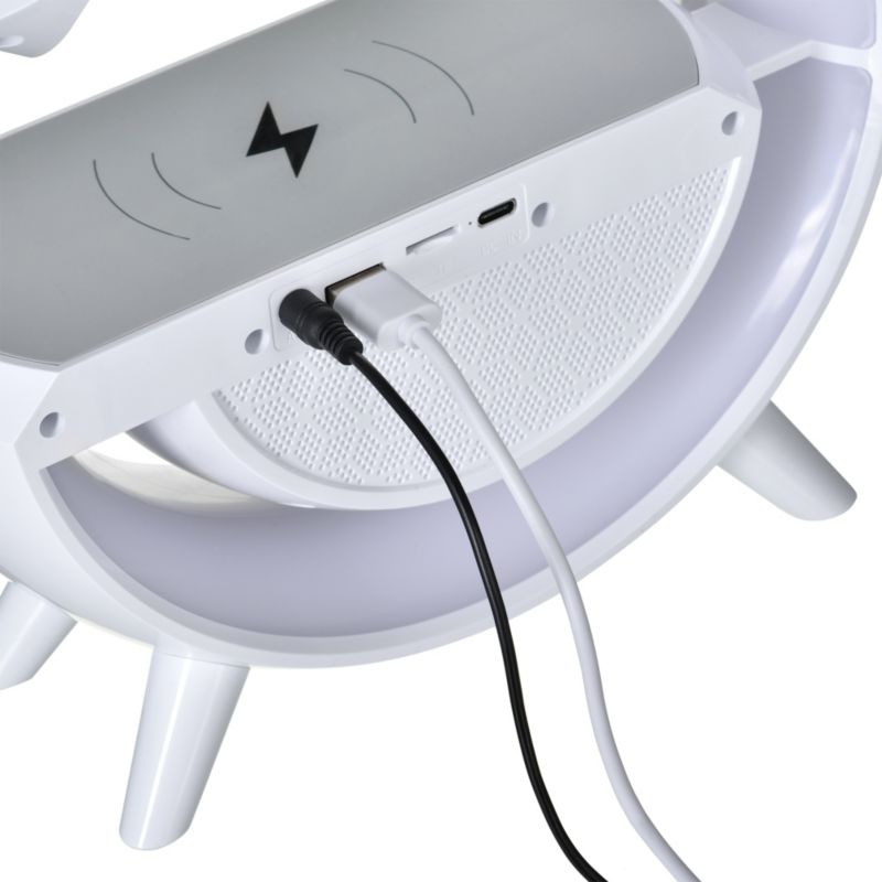 Activejet Solo LED skrivebordslampe med musik og RGB-belysning i hvid