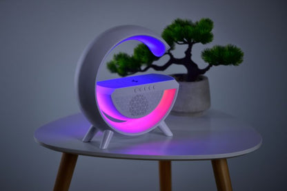 Activejet Solo LED skrivebordslampe med musik og RGB-belysning i hvid