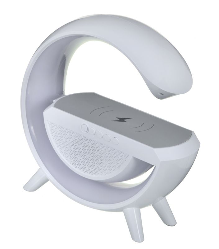 Activejet Solo LED skrivebordslampe med musik og RGB-belysning i hvid