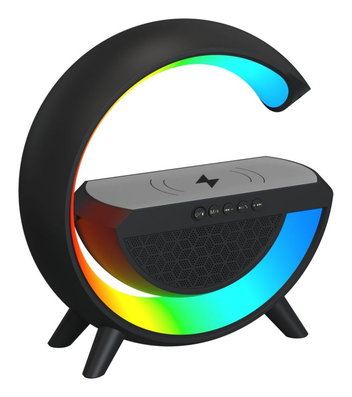 LED skrivebordslampe Activjet Solo musik RGB sort