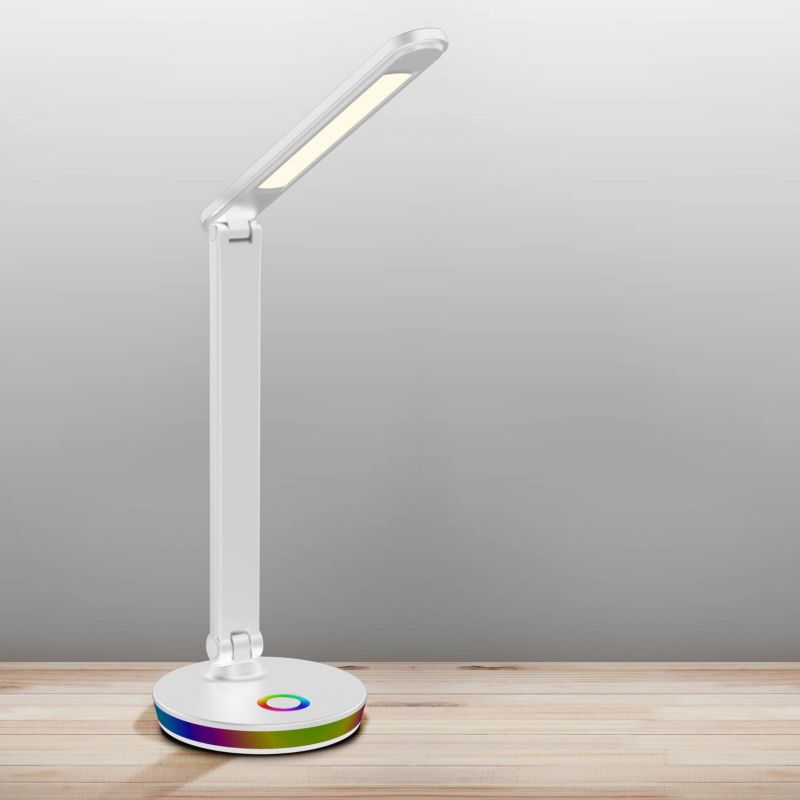 LED skrivebordslampe Goldlux Neptun 4000 K RGB hvid