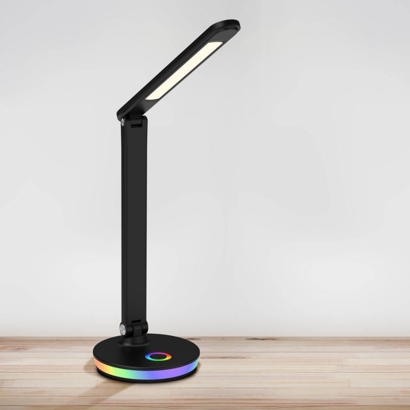 LED skrivebordslampe Goldlux Neptun 4000 K RGB sort