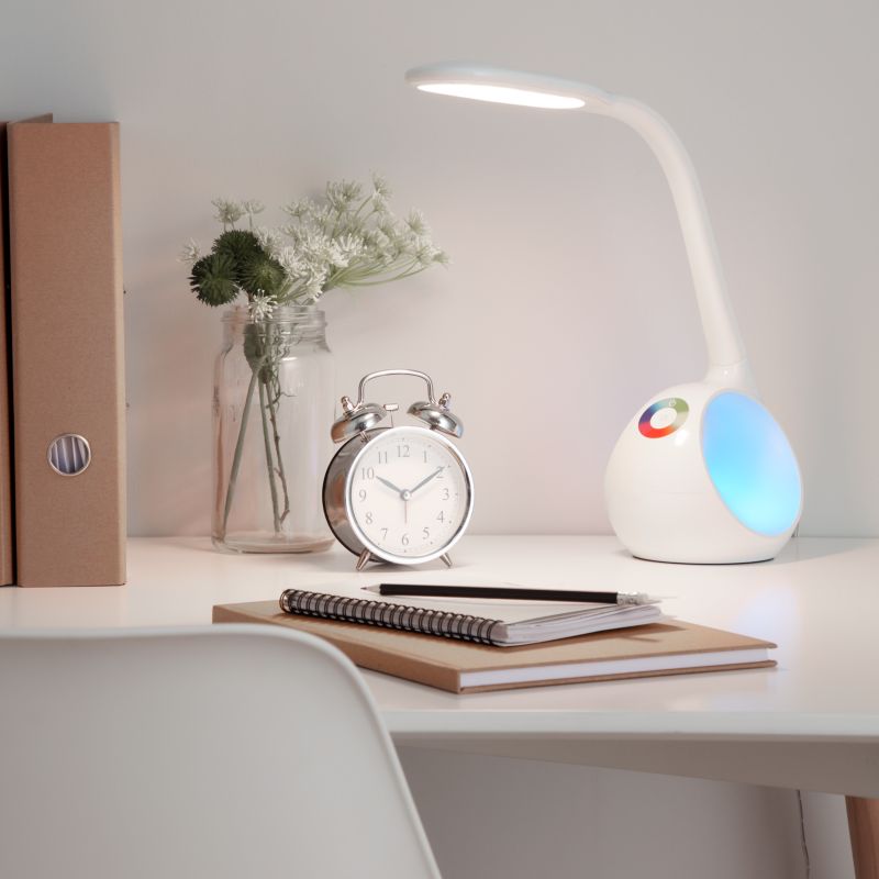 LED bordlampe GoodHome Ouhoro 500 hvid DIM