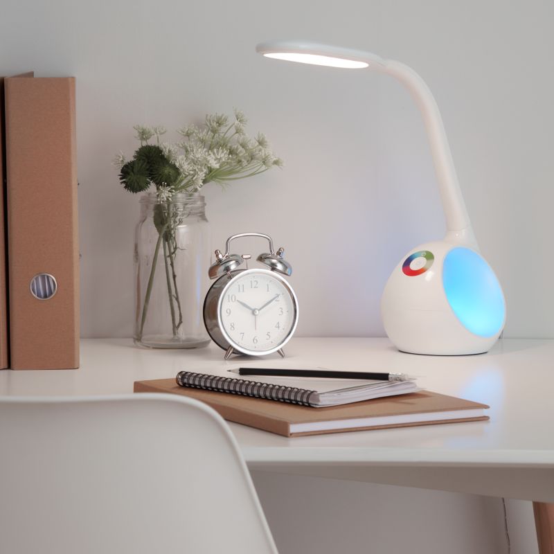 LED bordlampe GoodHome Ouhoro 500 hvid DIM