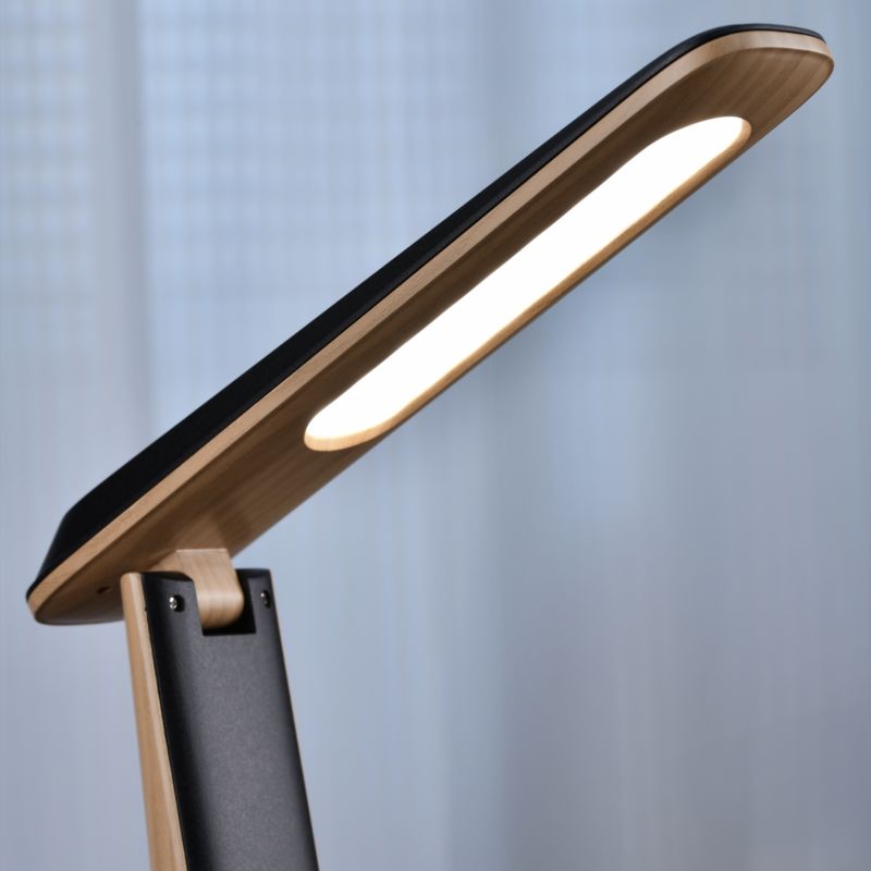 LED Skrivebordslampe 43x16 cm Sort/Brun 4W