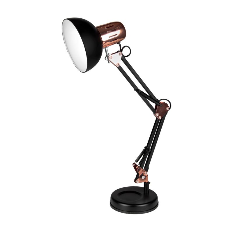 XUDO tegnebordslampe E27 justerbar sort-guld 1 stk.