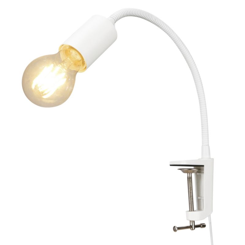 Spotlampe Ghlin 1-punkt E27 Klips Hvid Mat 5W