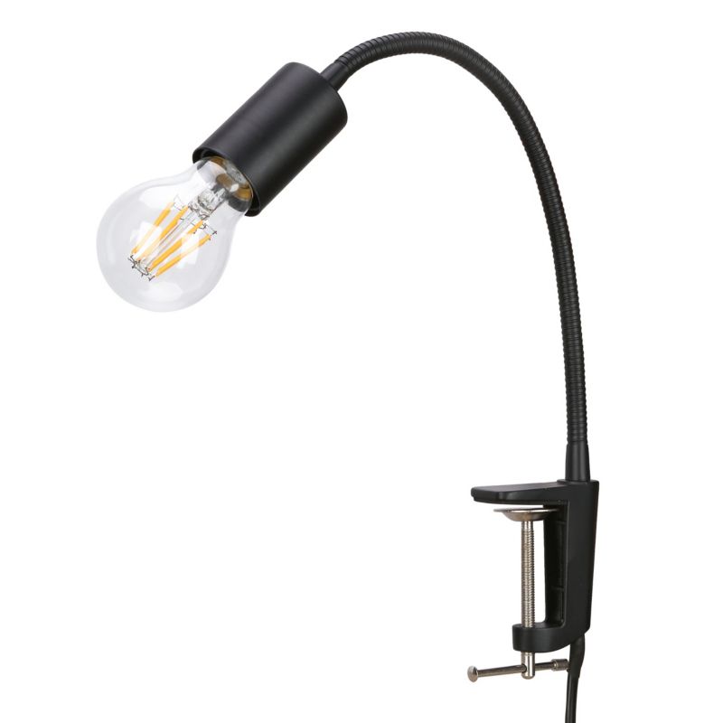 Lampe Ghlin 1-punkts E27 Klips Sort Mat