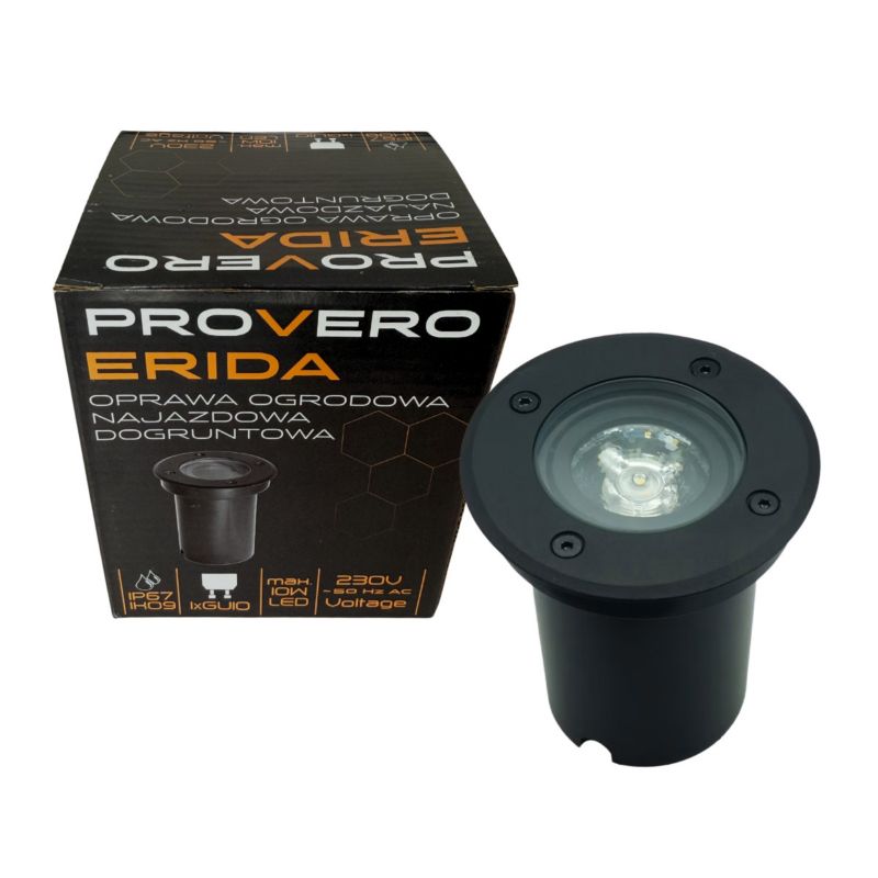 Jordspydlampe Erida 13x11x11 cm Sort IP67