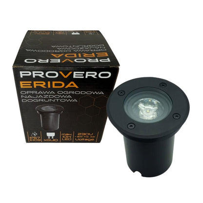 Jordspydlampe Erida 13x11x11 cm Sort IP67