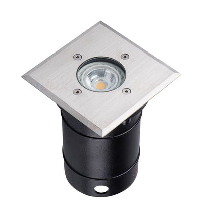 Jordindbygget Spotlampe Berg 11x11x14,5 cm Sort/Sølv