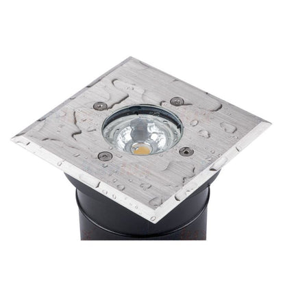 Jordindbygget Spotlampe Berg 11x11x14,5 cm Sort/Sølv
