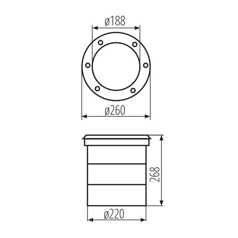 Indkørselslampe Turro Sort-Sølv LED 45W 4000K 3600lm IP67 26x26x26 cm
