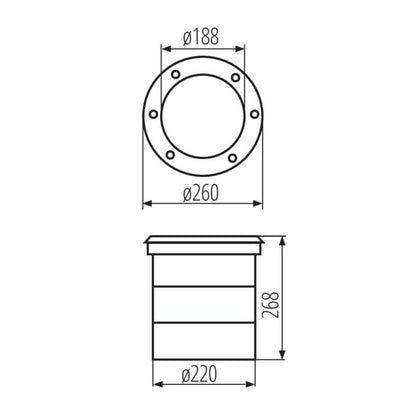 Indkørselslampe Turro Sort-Sølv LED 45W 4000K 3600lm IP67 26x26x26 cm