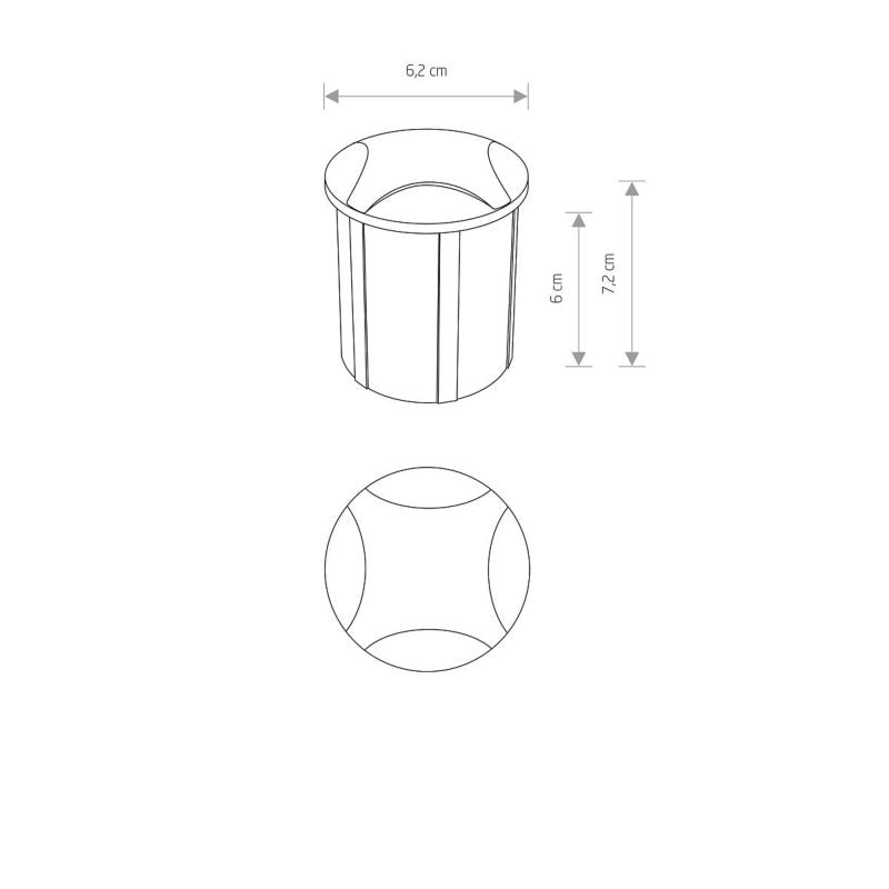 LED-nedsænkningslampe Pat Sort 7,2x6,2 cm 3W 3000K