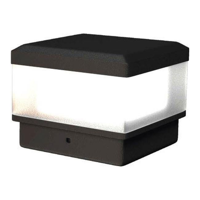 LED-lampe til stolpehat 7x7 cm Sort
