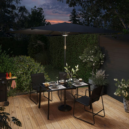 LED-lampe til parasol 200 mm Sort