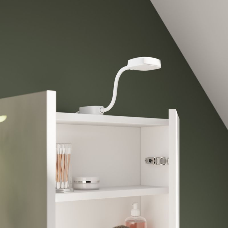 GoodHome Hornbil IP44 hvid overskabslampe