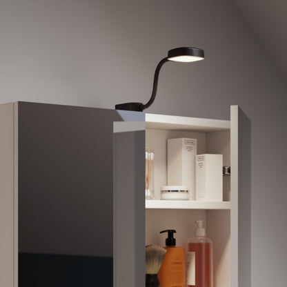 GoodHome Hornbil IP44 overskabslampe i mat-sort