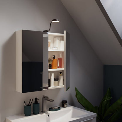 GoodHome Hornbil IP44 overskabslampe i mat-sort