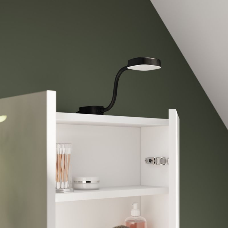 GoodHome Hornbil IP44 overskabslampe i mat-sort
