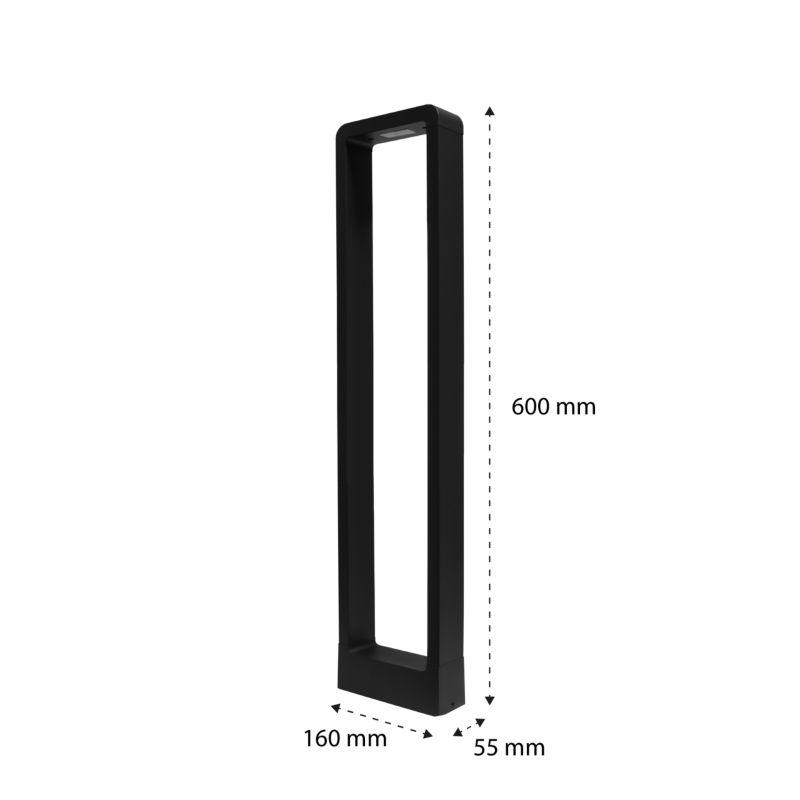 LED Havepæl Rio 7W 60cm IP54 Antracit
