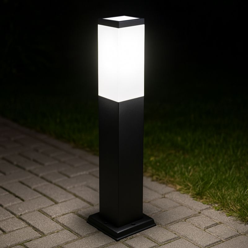 Havelampe Stander Havana 45 cm 8x8 cm IP44 Sort Rustfrit Stål