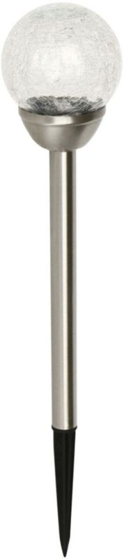 Sollampe til have LED 5000 K Revnet glas 12x12x56 cm
