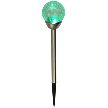 Sollampe til have LED 5000 K Revnet glas 12x12x56 cm