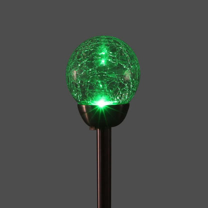 Sollampe til have LED 5000 K Revnet glas 12x12x56 cm
