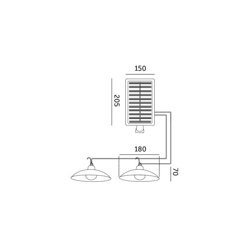 LED-solarhave lampe Kobi 6000K IP44 1 stk.