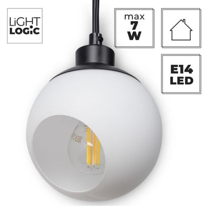 LightLogic LL COMT FL gulvlampe 1xE14 7W sort træ 153 cm 1 stk.