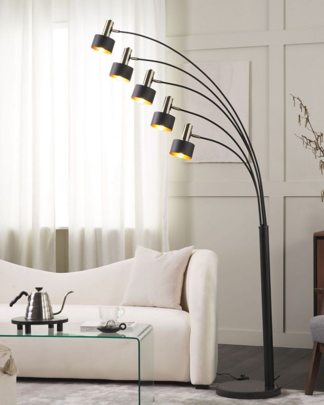 Anbesa metal gulvlampe sort 1 stk.