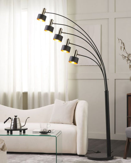 Anbesa metal gulvlampe sort 1 stk.