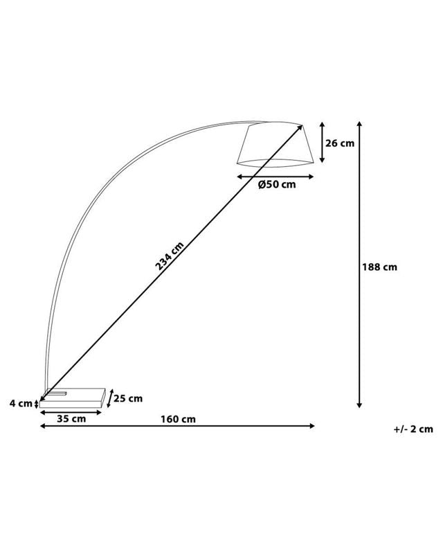 Benue Metal gulvlampe hvid 1 stk.