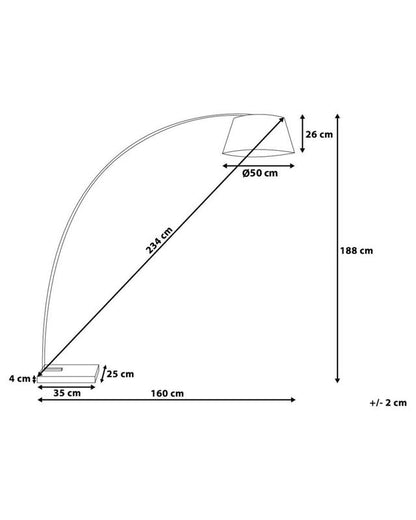 Benue Metal gulvlampe hvid 1 stk.