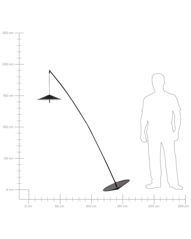 Comalie metal gulvlampe sort 1 stk.