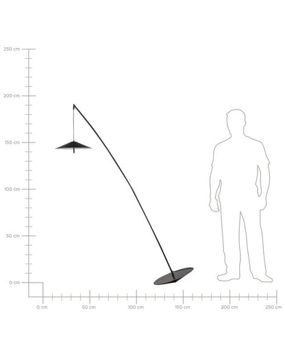 Comalie metal gulvlampe sort 1 stk.