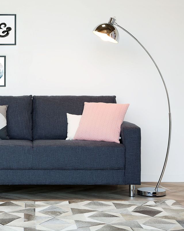 Dintel Metal gulvlampe sølv 1 stk.
