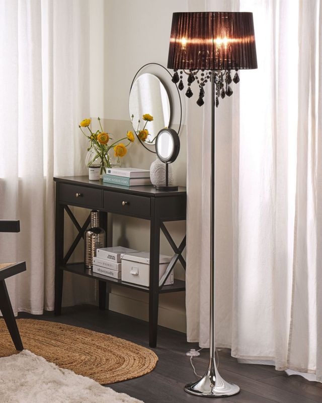 Evans metal gulvlampe sort 1 stk.