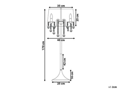 Evans metal gulvlampe sort 1 stk.