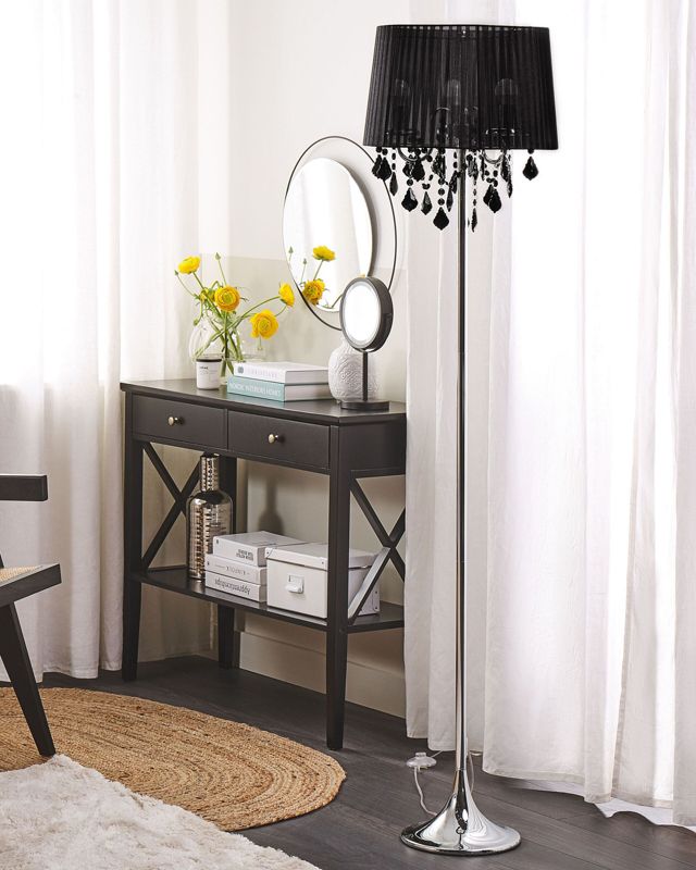 Evans metal gulvlampe sort 1 stk.