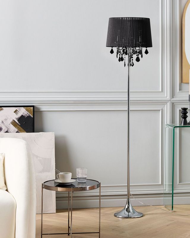 Evans metal gulvlampe sort 1 stk.