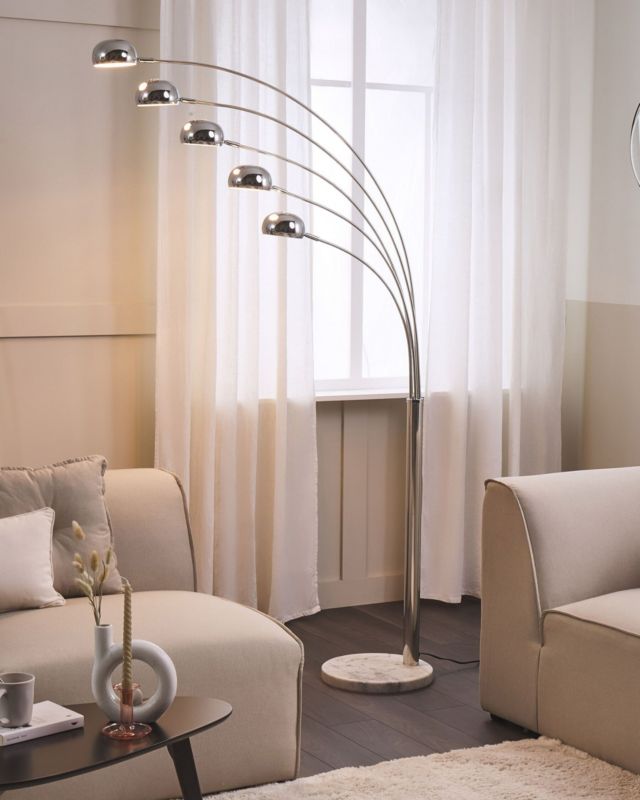 Flinders Metal gulvlampe sølv 1 stk.