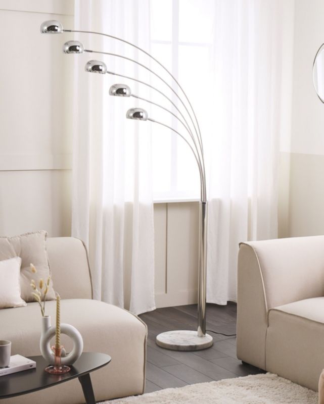 Flinders Metal gulvlampe sølv 1 stk.